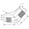 World Wide Fittings Male JIC to Male Pipe 45° Elbow F5355X02X02